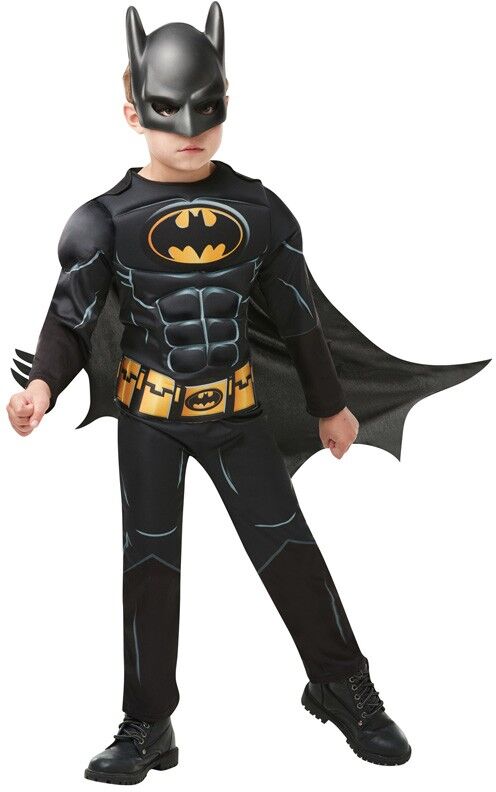 Déguisement luxe Batman 80 ans noir et jaune 7-8 ans - Rubies