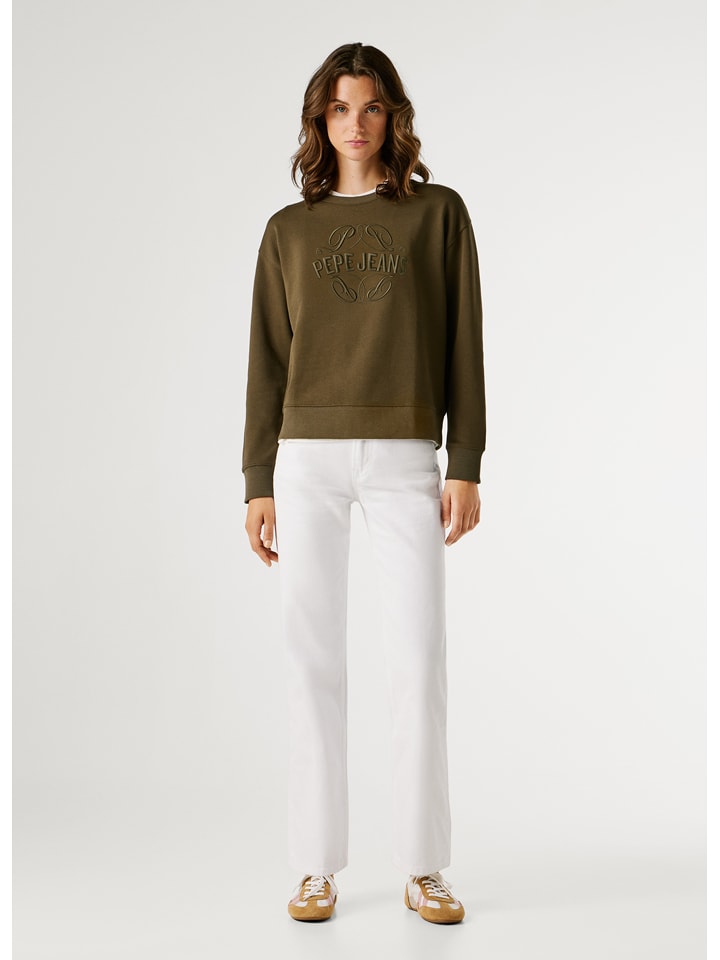 Pepe Jeans Sweatshirt "Maat" in Khaki - L