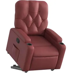 vidaXL Relaxsessel mit Aufstehhilfe Weinrot Kunstleder