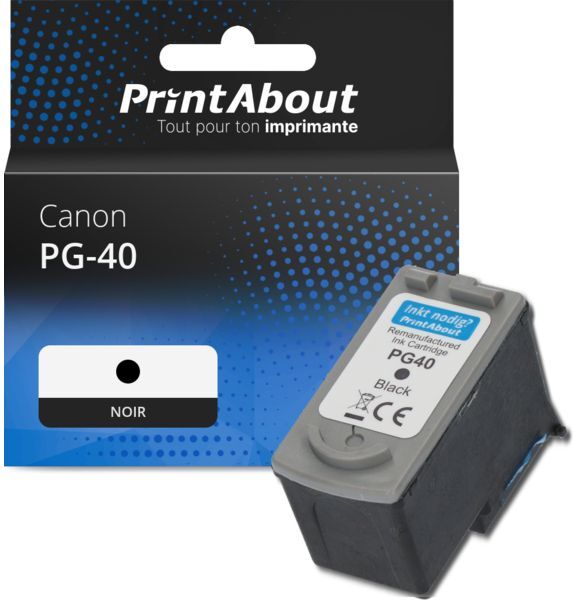 PrintAbout Cartouche compatible Canon PG-40 - Noir Noir
