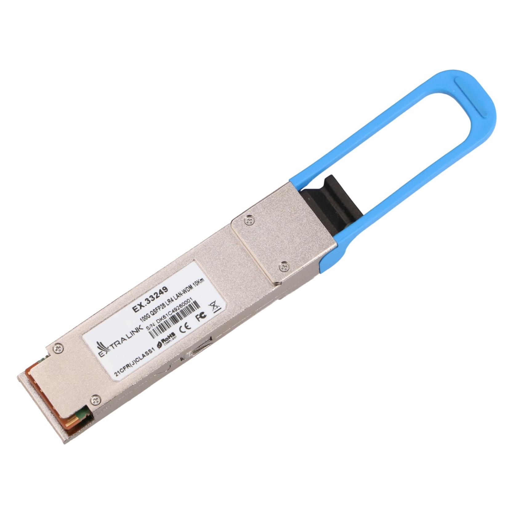Extralink Zusatzlink QSFP28 | QSFP28 Modul | 100 Gbit/s 10 km Singlemode Duplex LC (EX.33249)