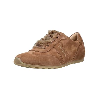 Schnürschuh PAUL GREEN "Paul Green Sneaker Veloursleder", Damen, Gr. 42, braun, Veloursleder, Schuhe Schnürschuh