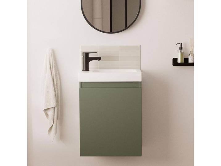 Meuble lave-mains LISA + robinet noir
