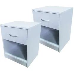 HTI-Living Nachtschrank 2er Set Nina Weiß