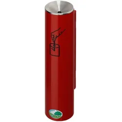 Wandaschenbecher VAR H 30 Sicherheitsascher 0,6 L rot Einwurföffnung von ca. 9 mm, Inneneinsatz & Dreikantschloss