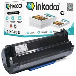 Inkadoo, Toner, Kompatibel Toner für Lexmark MS 610 dn (BK)