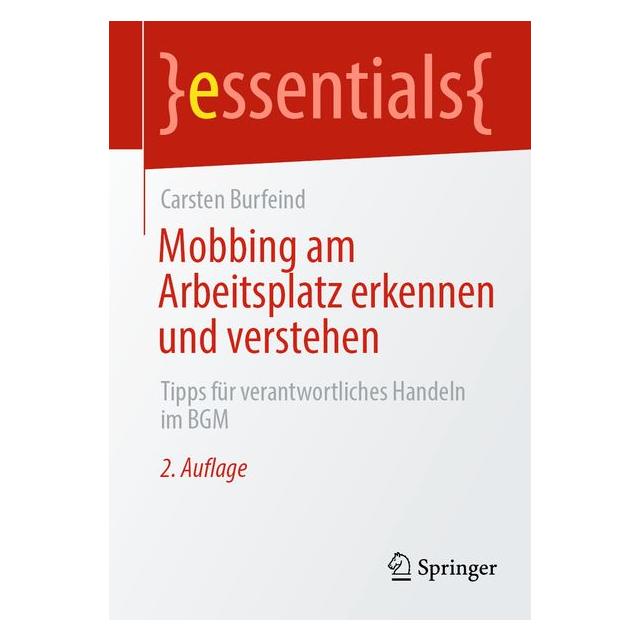 Springer Mobbing am Arbeitsplatz erkennen und verstehen (Deutsch, Carsten Burfeind) (68974517)