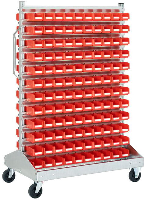 Racks mobiles p 710 Racks mobiles galvanisés Bito bacs rouge (19519)