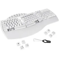Perixx Periboard-612W (DE, Kabellos), Tastatur, Weiss