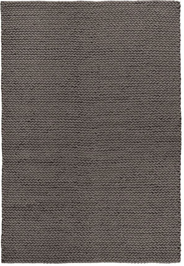 Padiro Tapis rectangulaire en laine, robbie Marron 170x2x120cm