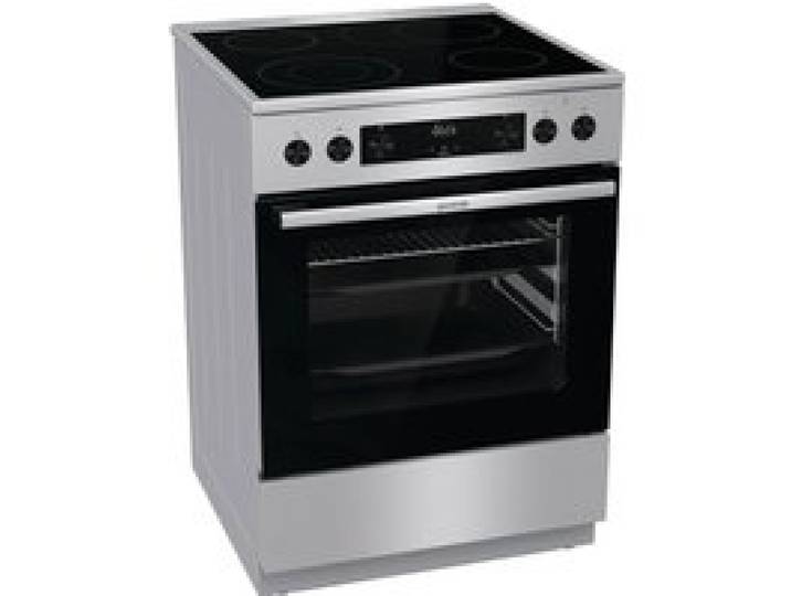 Gorenje GECS6C 70 XPA Cuisiniere electrique avec plaque vitroceramique 60 cm 71 litres ExtraSteam GentleClose AirFry bascule r