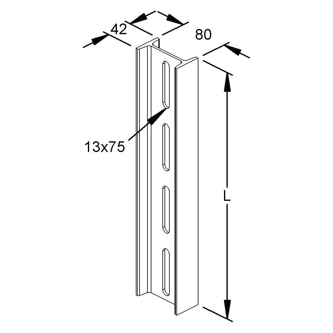 Niedax NIE I80/3000FL I-Profil DIN 1025 80x42x3000mm feuerverz.DIN EN ISO 1461 (I80/3000FL)