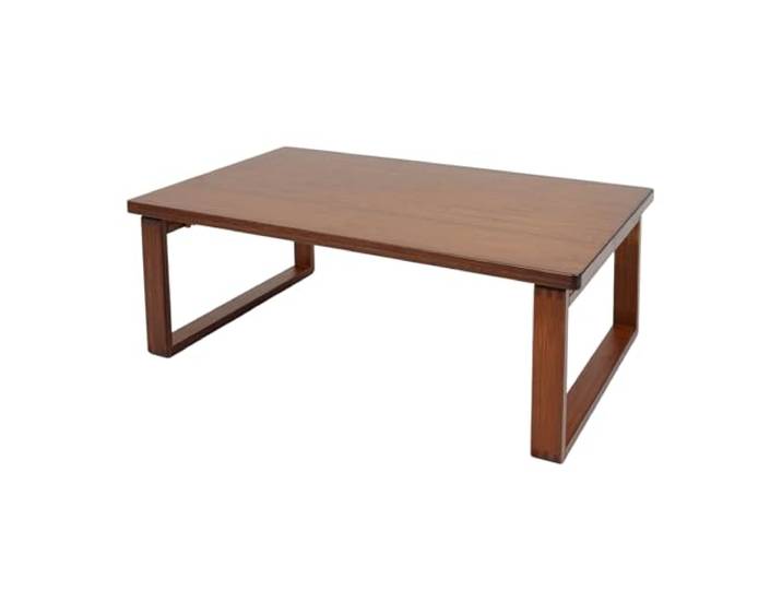 PromiseFly Klappbarer Couchtisch 80x50x31cm Bambus-End-Beistelltisch Niedriger Teetisch Tragkraft 100 kg für Wohnzimmer, Schlafzimmer, Büros, Balkone