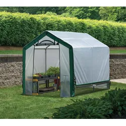 ShelterLogic Foliengewächshaus | Weiß/Grün | 240x180x200 cm - Weiß/Grün