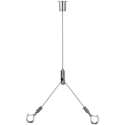 HWH 2-er Set Y-Drahtseil-Abhängung für LED Panel 29.5x29.5cm / 62x62cm / 29.5x119.5cm BLU-48509