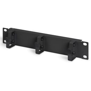 Digitus Rangierpanel DN-10-ORG-1U-B Metall schwarz, 10 Zoll (254 mm), mit 3 Kabelführungsbügeln, 1HE
