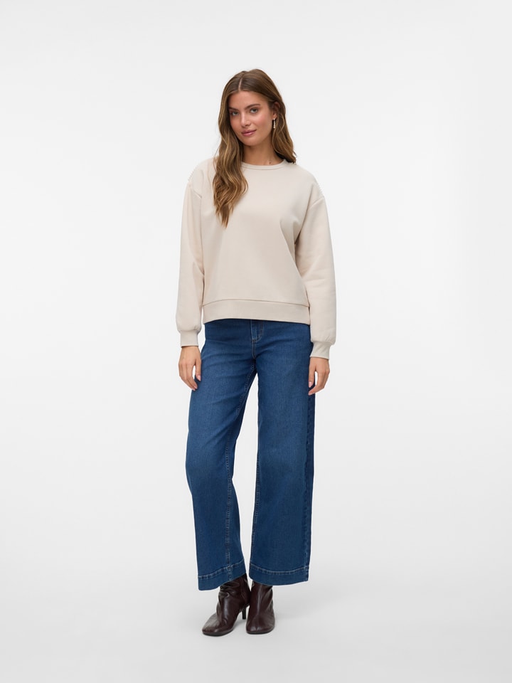 Vero Moda Sweatshirt in Creme - XL