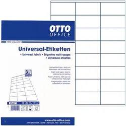 OTTO Office 2400er-Pack Universal Klebeetiketten - universal ohne Rand weiß