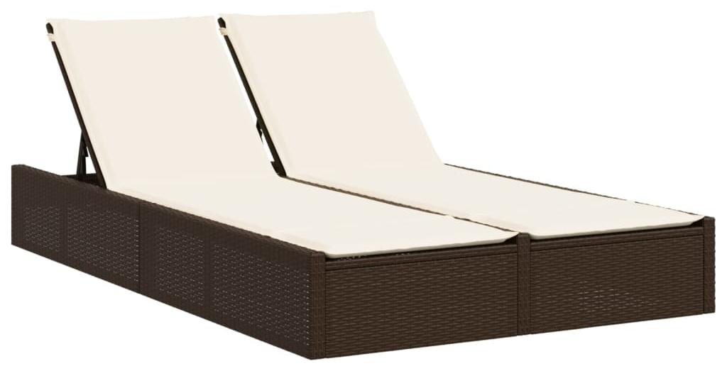 Doppelsitzige Loungebank - Gartenmöbel - Terrassenbank - Loungebank - Zweisitzige Bank - Wetterbeständiges PE-Rattan