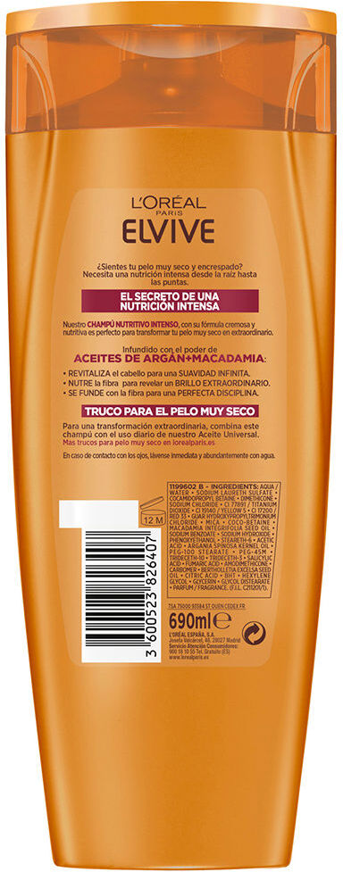 L'Oréal París Elvive Extraordinary Oil shampooing nourrissant intense 700 ml