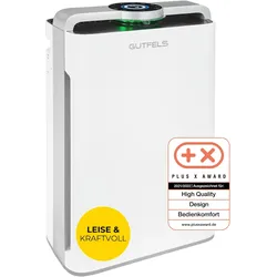 GUTFELS Luftreiniger und Luftbefeuchter für Wohnung, 2-in-1 Kombigerät, 4-Fach-Filtertechnologie, für 60 m2 Raumgröße, LR 67013 we