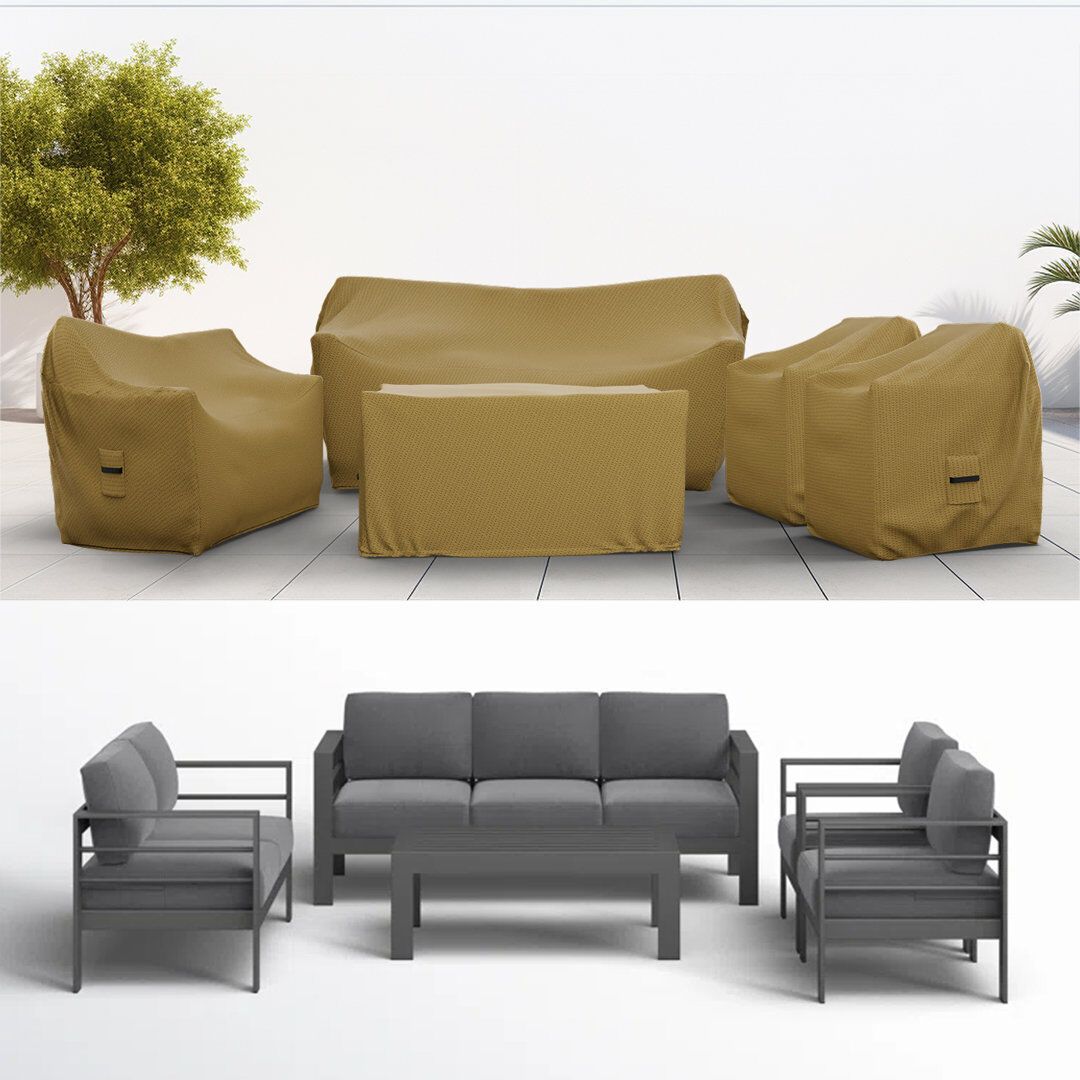 Blue Elephant Patio Furniture Covers Beige 63.5cm H X 127cm W X 81.3cm D