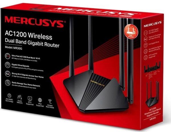 Mercusys Mr30g Trådløs Router Gigabit Ethernet
