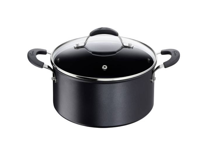 Faitout tempra antiadhésif 24 cm noir en aluminium antiadhésif