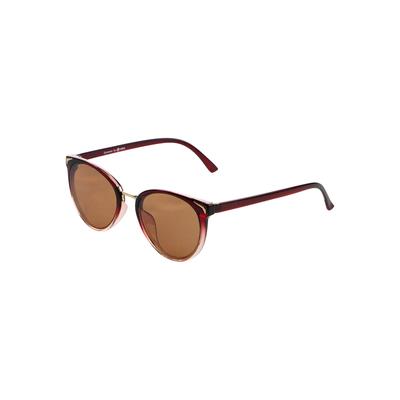 Sonnenbrille LAURA SCOTT, Damen, braun (weinrot), leicht durchscheinend, leicht transparent, Sonnenbrillen Sonnenbrille, Tropfen-Design, Vollrandrahmen, altrosa mit Farbverlauf