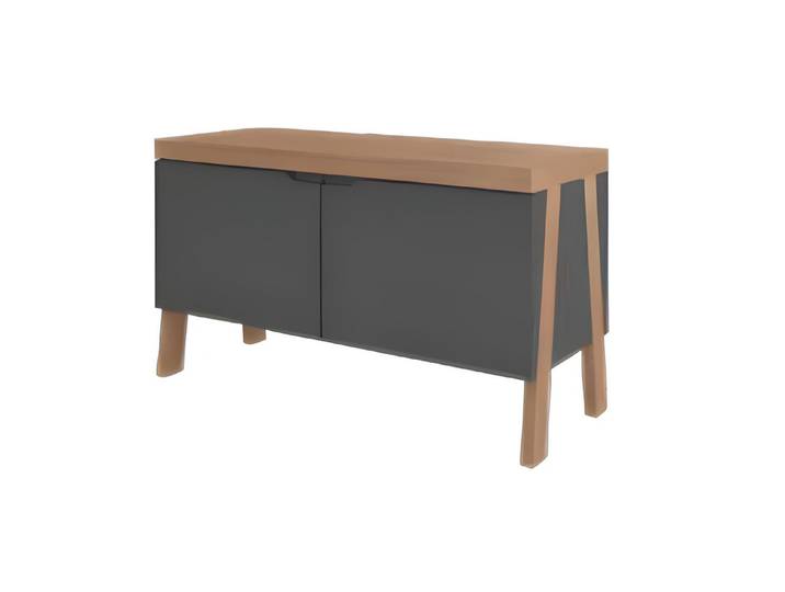 Xlmoebel Kommode Moderne Kommode aus Holz in Braun und Schwarz mit elegantem Design (Kommode, Kommode), Hergestellt in Europa