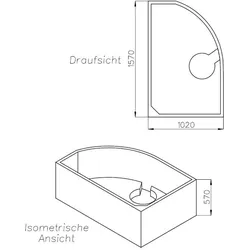 Neuesbad Wannenträger für Ravak Rosa 160x105 Ausf.li SW84432