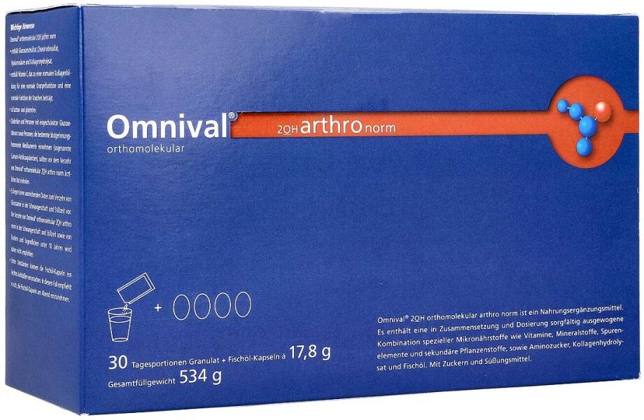 Omnival orthomolekul.2OH arthro norm 30gran.kap. 1Pck