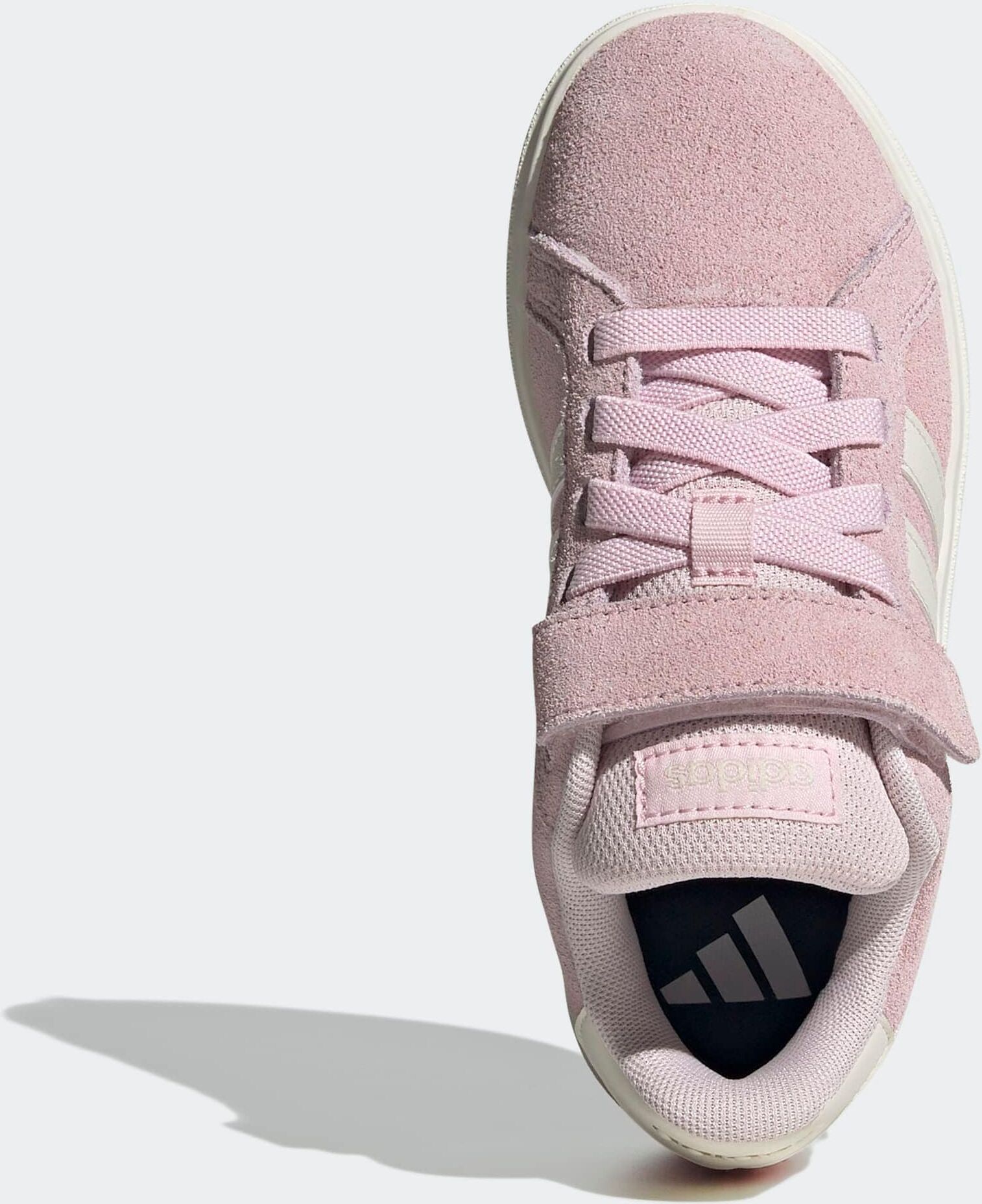 Sneaker ADIDAS SPORTSWEAR "GRAND COURT 00S KIDS", Kinder, Gr. 30, pink (clear pink, sanftes weiß, gum10), Leder, Textil, Schuhe Sneaker, Design auf den Spuren des adidas Campus 00 clear pink, sanftes weiß, gum10 30