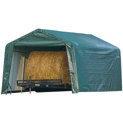 Foliengerätehaus SHELTERLOGIC "Folien-Weidezelt, Zeltgarage", grün, Polyethylen (PE), Stahl, Gerätehäuser, Grün, 610x380x260 cm