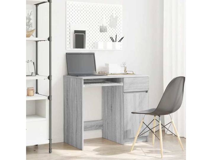 1 Parcel - MEUBLE - Bureau sonoma gris 86x49x76 cm bois d'ingénierie_2 ans garantie_02_10994