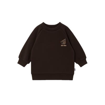 Sweatshirt LILIPUT "Boo Crew Vampir", Jungen, Gr. 74/80, braun, 80% Baumwolle, 20% Polyester, bedruckt, normal, Rundhals, Sweatshirts Sweatshirt, mit elastischem Bündchen