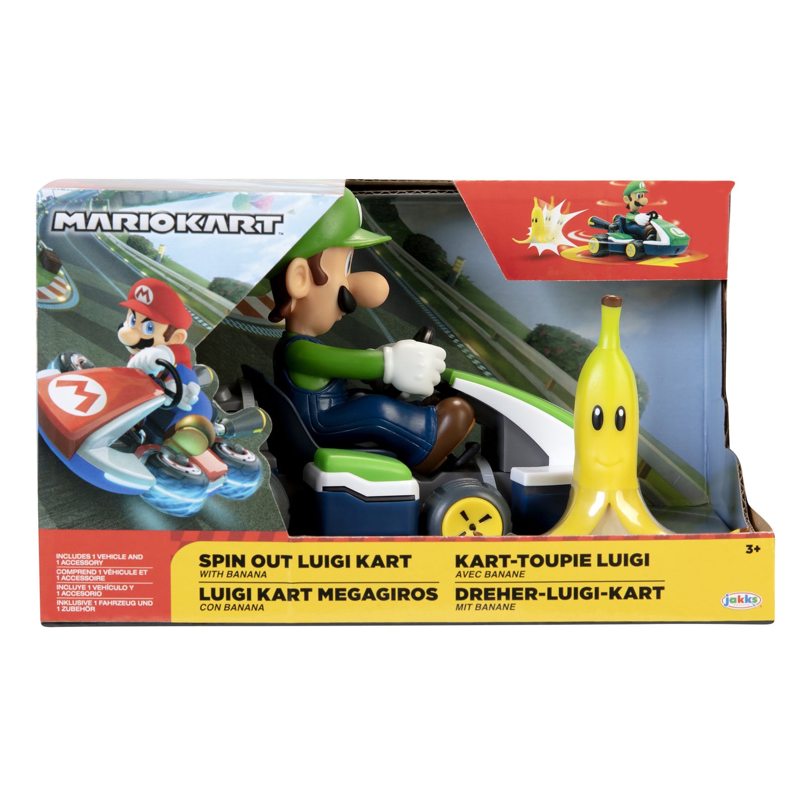 Nintendo 2,5 inch Spin Out Mario Kart Luigi
