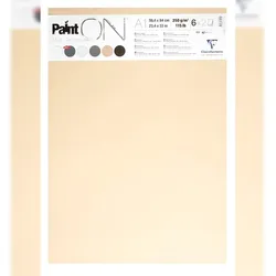 Clairefontaine PaintON, 12 Bogen 50x65 cm, 250g, 6 Farben/Papiere sortiert, Mixed Media - Sortierung 975413C
