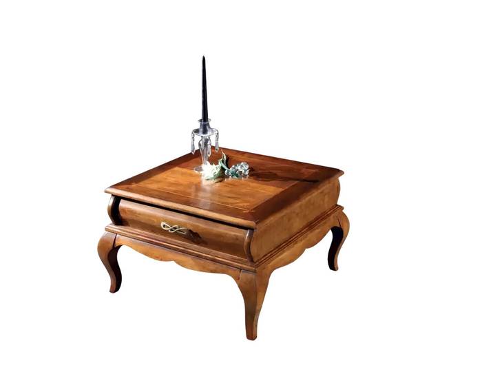 Xlmoebel Couchtisch Klassischer Couchtisch aus Holz mit praktischer Schublade (Packung, 1-St., Couchtisch), Hergestellt in Europa