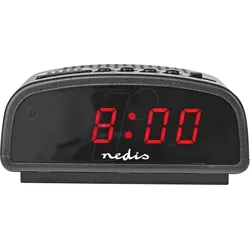 N CLDK008BK - Digital-Schreibtisch-Wecker, LED-Anzeige, Snooze, Schwarz