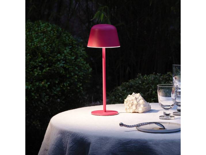 OSRAM LED-Akku-Tischlampe ENDURA STYLE magenta 30cm IP44 CCT STYLE, dimmbar, violett / pink / rose, Aluminium, Modern