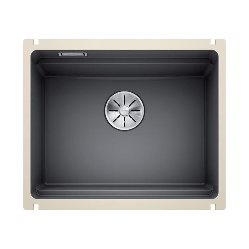 BLANCO ETAGON 500-U Unterbauspüle / Keramik / basalt / Stopfen