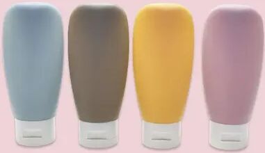 Friendly Fresh Finds Refillable Travel Bottles Portable Lotion & Shampoo Squeeze Containers matte Colorful