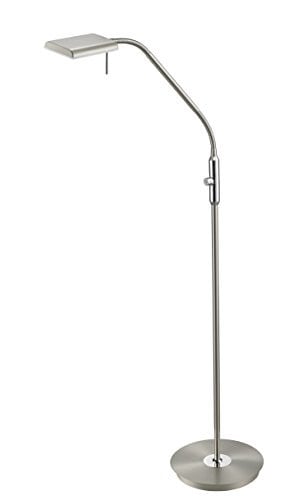 Trio Leuchten Bergamo LED vloerlamp zilver metaal dimbaar