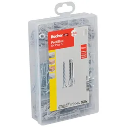 fischer Profi-Box - SX Plus + S Dübel- und Schrauben-Sortiment 160 Stück