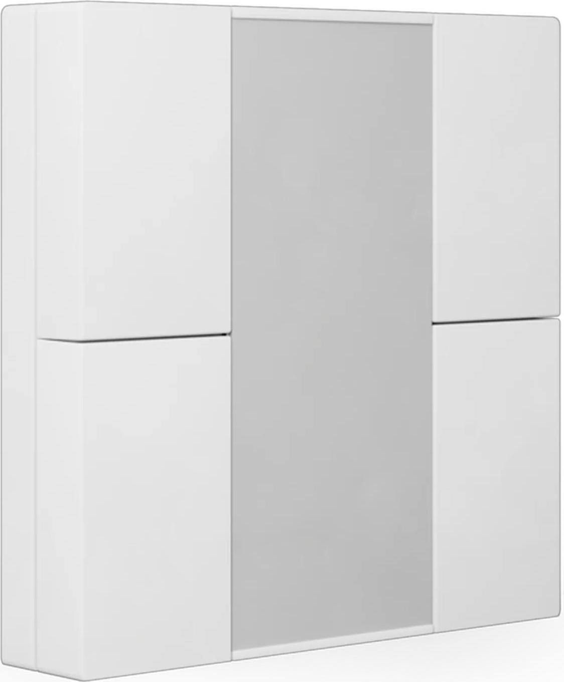 MDT KNX drukknopplaat 55, 4-voudig, glanzend zuiverwit