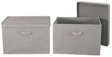 Household Essentials Wide Storage Box with Lid Box, Set of 2