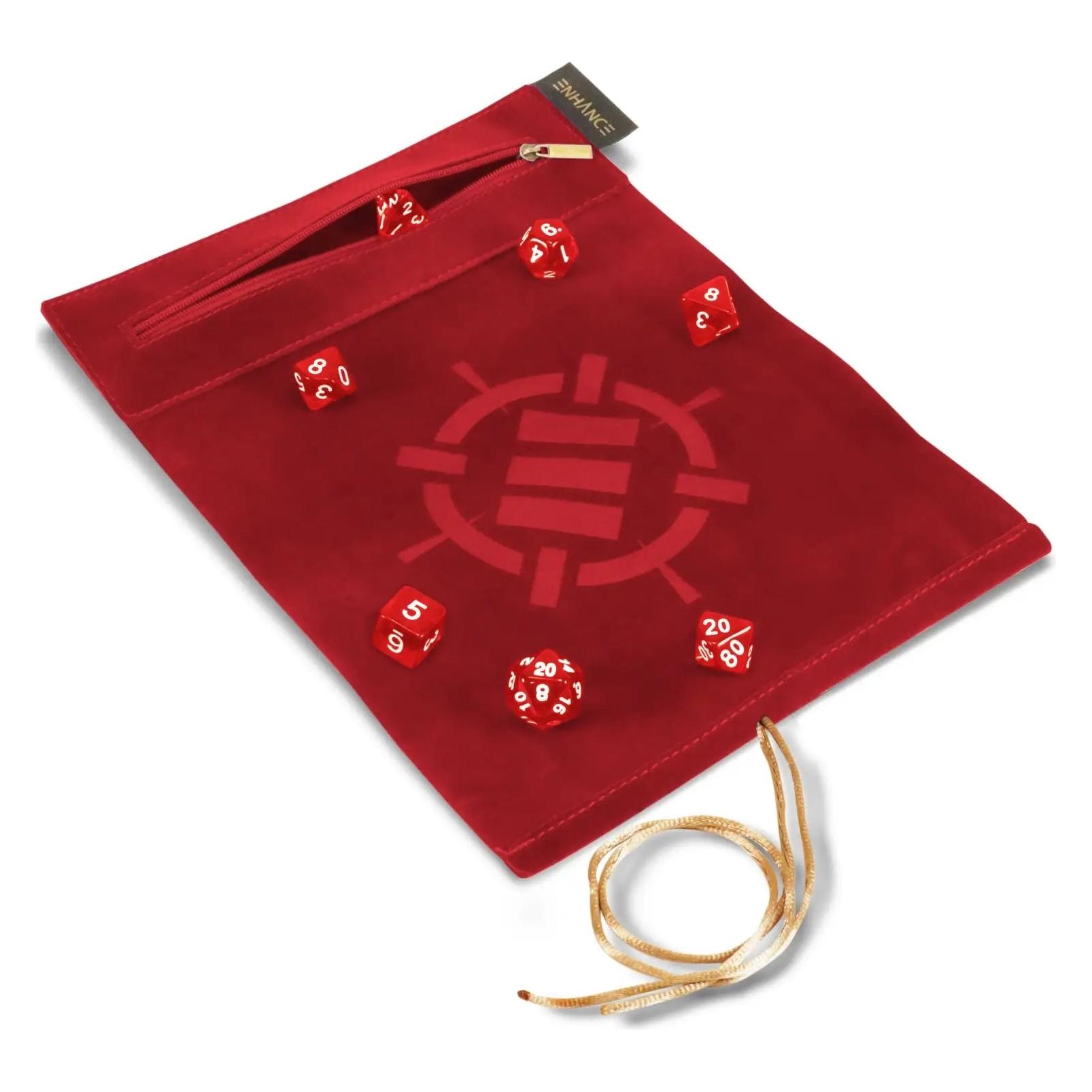 Enhance Tabletop Roll on a Scroll Würfeltasche mit Würfel Rot (ENTTDRS100RDEW-637836627295)