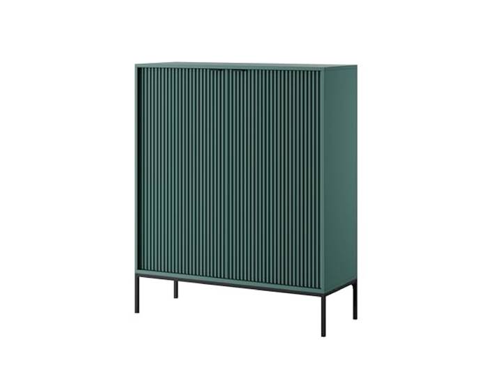 Chilly. Möbel Design Kommode Font 104x125x39 cm - Modern Kommode mit Schubladen - Sideboard fur Wohnzimmer und Schlafzimmer - Grün