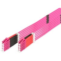 LWL Patchkabel, Duplex, LC > LC Stecker, Multimode OM4 hellviolett, 1 Meter